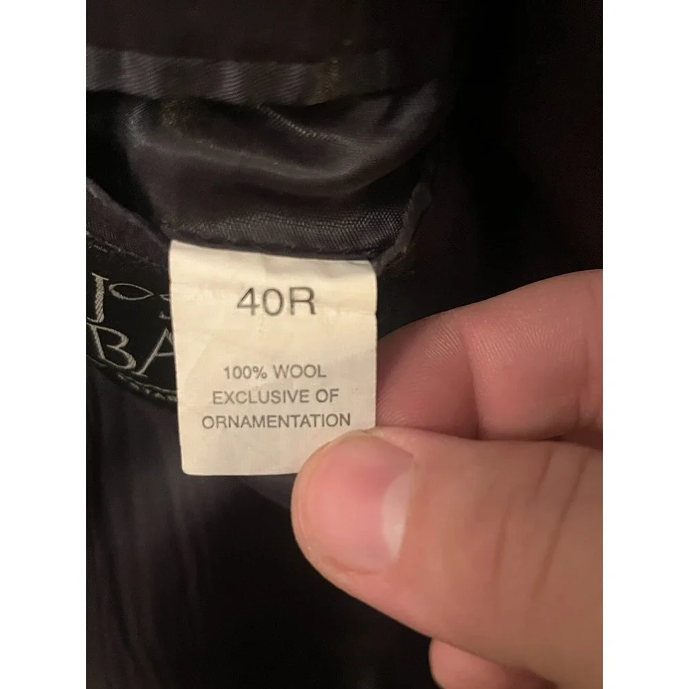 Men's Jos A. Bank Dark Gray Pinstripe Two-Button Sport Coat‎ 40 R Regular Fit